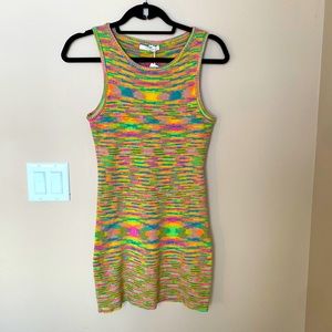 Knit multicolored mini dress